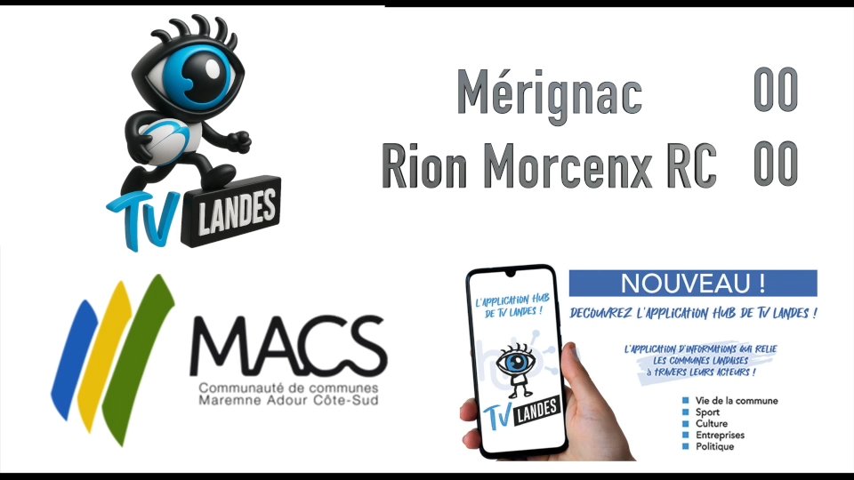 Rugby -Fédérale 2 – Mérignac contre RIon Morcenx
