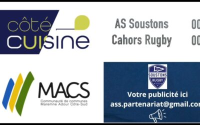 Résumé du match de Fédérale 1 entre l’ AS Soustons et le Cahors Rugby
