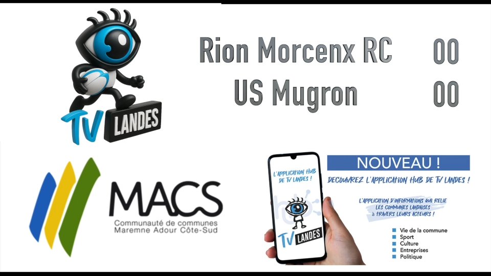 Fédérale 2 – Match entre Rion Morcenx RC et US Mugron