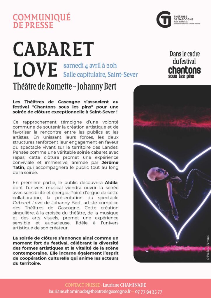 CP CABARET LOVE chantons sous les pins