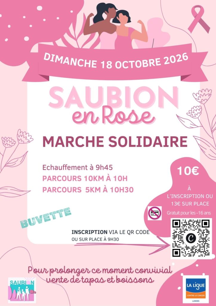 Affiche Saubion en Rose 2026